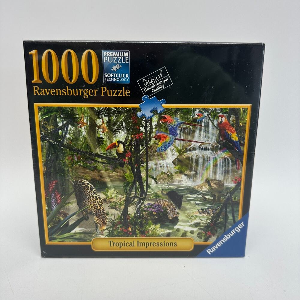 Tropical Impressions 1000 Piece Ravensburger Puzzle 27x20 # 80980, New, Sealed